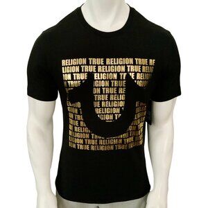 NWT TRUE RELIGION MSRP $59.99 MEN'S BLACK CREW NECK SHORT SLEEVE T-SHIRT M L XL